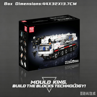 Mould King 17075 Camion-grue mobile motorisé RC, Blocs de construction, Modèle d'ingénierie pour amateurs