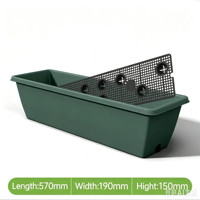 Jardinière rectangulaire en PP avec trou de drainage, auto-arrosante, suspendue, biodégradable, écologique, durable, légère