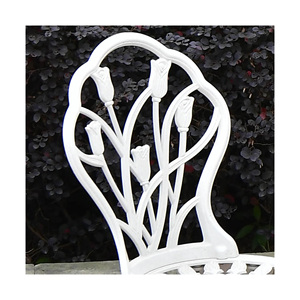 Modern Cast Aluminum Three-Piece Outdoor <b>Table</b> and Chair Set for <b>Balcony</b> Courtyard or Garden Leisure Tea Time - Product Image 3