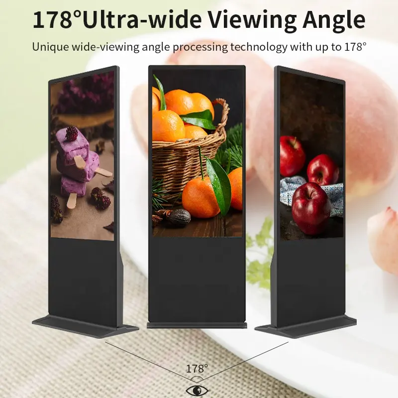 Tabela zemin standı yalnız kapalı 55 inç android led lcd tv ad reklam ekranı kiosk video oynatıcı