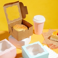 Boîte à gâteaux réglable en carton blanc 10x10 pour pâtisserie imprimée au chocolat, mini boîte isotherme