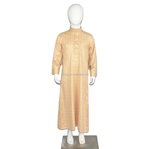 Venta al por mayor Jalabiya ropa islámica túnica islámica Boubou Jubbah niño musulmán Abaya Thobe / Thaw - Product Image 3