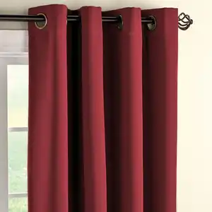 Short Blackout Window Curtain Panel Pull Wand Grommet Curtain