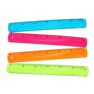 Regla Recta Flexible de PVC de 30 cm, Herramienta de Medición de Plástico para la Escuela y la Oficina, Herramientas de Papelería - Product Image 1