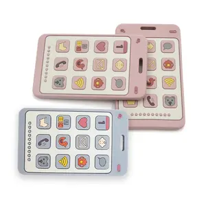 High-End Neugeborenen Zahnen Halskette Baby kaubar und so weich Silikon Telefon Beißring für Baby Geschenk Spielzeug