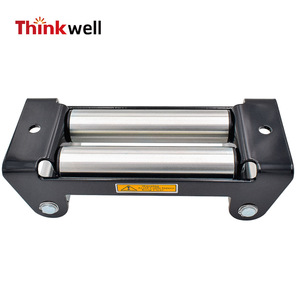 รางลูกล้อเหล็กสีดำ Thinkwell ขนาด 110 มม. ระยะห่างรู 254 มม. สำหรับนำเชือกกว้าน - Product Image 1