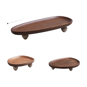Étagères créatives en bois d'acacia plateaux irréguliers décoration de la maison stockage restaurant sushi présentoir fruits et snack supports de stockage - Product Image 1
