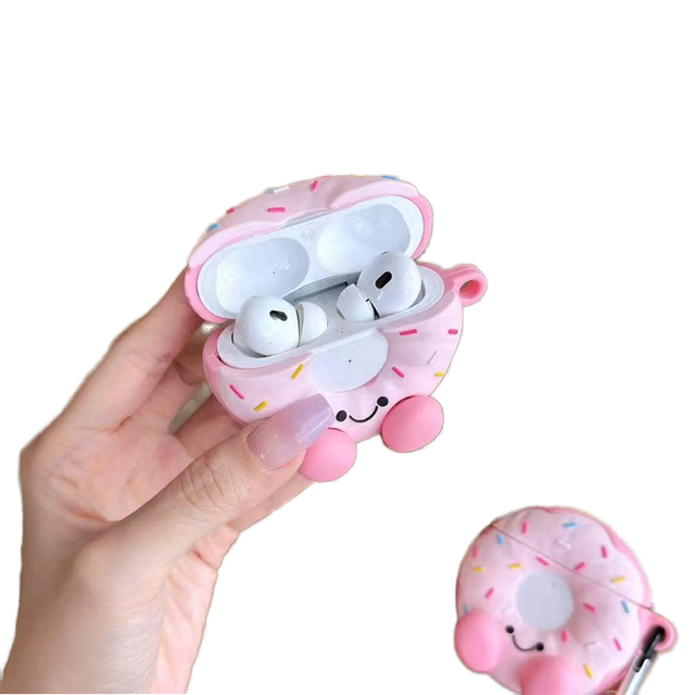 Cute Sweet Doughnut Designer Eco-Friendly Silicone Protective Cover for Wireless Earphone for 1 2 Pro 2 for 3 4