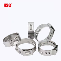 Verstellbare Universelle Edelstahl-CV-Schlauchklemmen Achsmanschetten-Klemmen-Set Schlauchclip für Steckverbindung Antriebswellengelenk 2 Stück