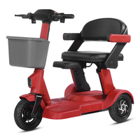 Triciclo Eléctrico Plegable, Portátil, Ligero, Compacto, Impermeable, Scooter Móvil para Personas Mayores, con Tecnología de Sensores, 30-40 km de Autonomía