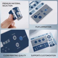 Autocollant de plaque signalétique étanche en PVC, PC, PMMA avec adhésif 3M, étiquette de recouvrement d'écran personnalisée, panneau d'affichage pour appareil électronique, couleurs personnalisées
