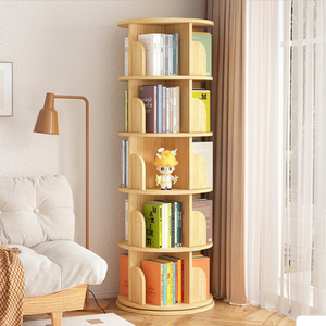 만화 고양이 발 모양 원목 선반 어린이 그림책 거실 수납 코너 책장 사무실 정리함 모던 빈티지 - Product Image 2