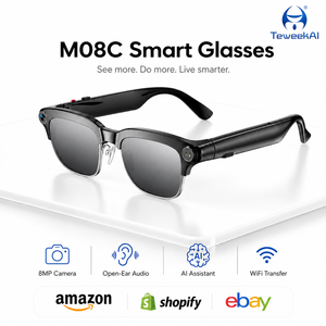 Factory M08C KI-Smart-Brille mit 8MP-Kamera, <span class=keywords><strong>Bluetooth</strong></span> 5.4, Audio-Eyewear, TR90-Rahmen, individuelles Logo, Großhandel, 1080P-Aufnahme - Product Image 4