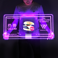 3D Night Club LED Dollar Bill Messages Board Sign Interior/Exterior VIP Service Presenter para exhibición de licor y publicidad de LOGOTIPO