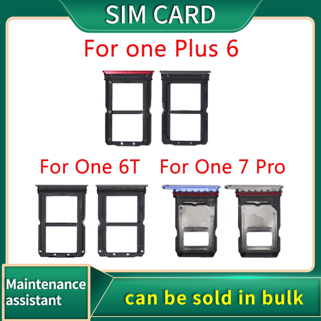 New sim Tray For Oneplus 6 6t 7 Pro Card Holder SIM Card Replacement Repair Parts