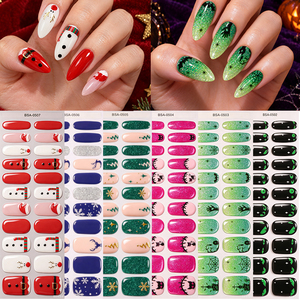 Großhandel Ungiftige 22 Streifen Braune Vintage-Blumen Selbstklebende Vollabdeckung HEMA-freie UV-freie Gel-Nagelfolien für Maniküre-Salons - Product Image 4