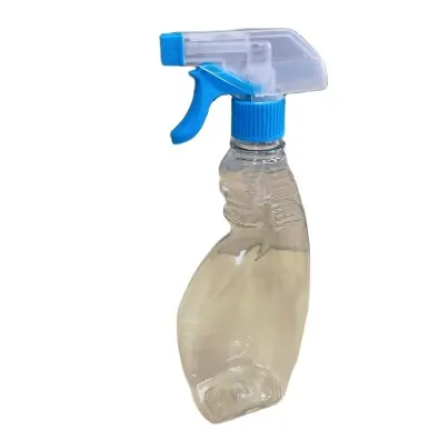Empty PET Household Cleaning Spray Bottle In White With Trigger Pump 500ml Detergent Liquid Plastic Bottle with Trigger Sprayer