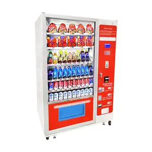 Máquina Expendedora de bebidas refrigeradas, máquina expendedora combinada de bebidas, máquina expendedora embotellada de agua y aperitivos a la venta
