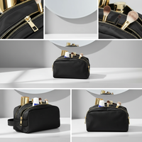 Trousse de Maquillage Multi-Compartiments avec Double Fermeture Éclair, Pochette Organisateur Cosmétique Portable, Sac de Voyage pour Articles de Toilette à Accès Facile pour Usage Quotidien