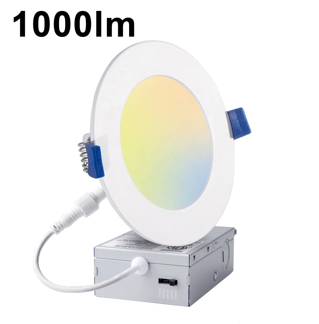 3 4 6 8 inch dimmable 3CCT 5cct led recessed wafer cob adjust down lights design spot light panel pot lights downlight