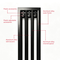 Diffuseur linéaire en aluminium sur mesure pour ventilation de plafond HVAC, grille de climatisation