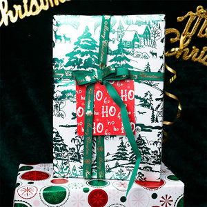 Factory Gift <b>Wrapping</b> <b>Paper</b> Metallic <b>Paper</b> 43*300 cm <b>Christmas</b> <b>Wrapping</b> <b>Paper</b> Packaging - Product Image 3