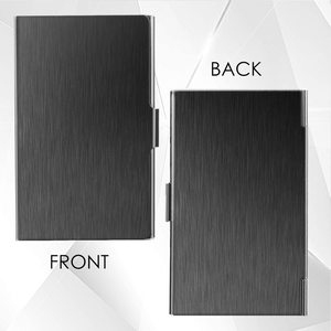 Black Stainless Steel Brushed Name <strong>Card</strong> <strong>Holder</strong> Available for Immediate Shipment - Product Image 5