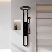 Ensemble de douche cascade encastré Yuyun tout en cuivre avec affichage numérique intelligent, pression standard et accessoire de douche dorsale