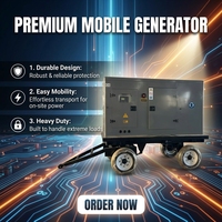 40KVA Ricardo ZH4105ZD Geräuscharmer Offener Dieselgenerator Wasserdichter Mobiler Anhänger 4 Räder DC-Start Kraftstofftank Outdoor-Stromversorgung
