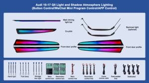 Penjualan laris lampu atmosfer cahaya suasana untuk Audi Q5 A4 2010-2018 Aksesori Interior mobil pencahayaan dinamis suasana - Product Image 3
