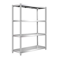 Étagère de rangement à cinq niveaux en acier inoxydable pour plan de travail de cuisine, étagère à vaisselle, étagère de boulangerie, revêtement auto-nettoyant, anti-corrosion