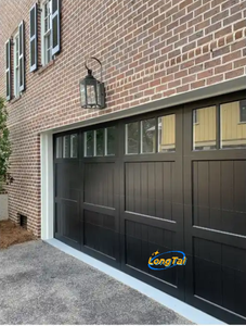 LONG TAI <span class=keywords><strong>Porte</strong></span> <span class=keywords><strong>de</strong></span> <span class=keywords><strong>garage</strong></span> en bois et en alliage d'aluminium moderne texturé 16x7 pour villa facilement installée - Product Image 3