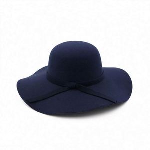 Chapeaux Fedora en feutre à large bord, couleur unie, décontractés, pour femmes, hiver - Product Image 3