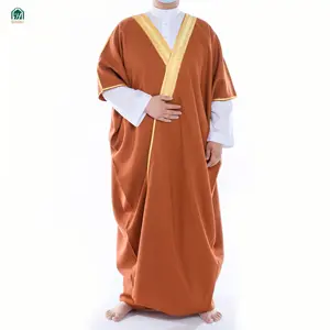 อิสลาม Abaya ชุด/Kurta Designs สำหรับชายสีขาวสีดำภาษาอาหรับสีขาว Thobe Jubba ออกแบบสำหรับ Men Photo