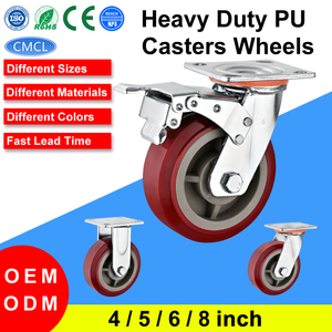 CMCL Hot Sale Caster 6IN Polyurethan Hochleistungs-PU-Rollen Räder Maschinen rollen - Product Image 2