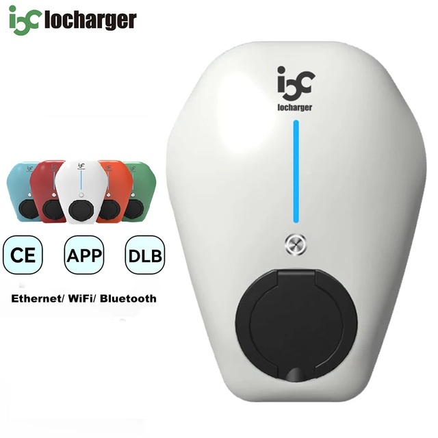 Iocharger AC Home EV Charging with App Control WiFi Dynamic Load Balancing Type 2 OCPP 7kW 11kW 16A 32A Mini Smart Solar Charger