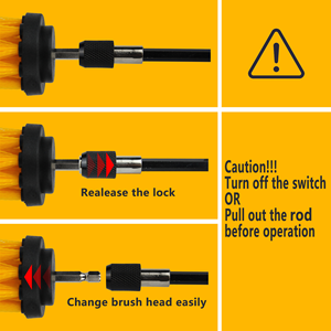 Juego de 4 Cepillos de Limpieza Multifuncionales Ecoclean para Taladro, para Coche, Terraza, Cocina, Baño, Limpieza Pesada con Barra de Extensión - Product Image 3