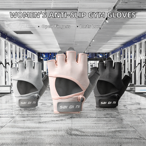 Guantes Deportivos de Gimnasio para Mujer, de Alta Calidad, de Poliéster, para Levantamiento de Pesas, con Ranuras Antideslizantes para los Dedos - Product Image 2