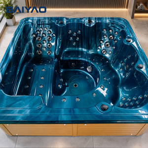 Baignoire de spa extérieure Whirlpool Yacuzzi, spas pour jardin Jakuzzi 6 personnes avec système Balboa - Product Image 2
