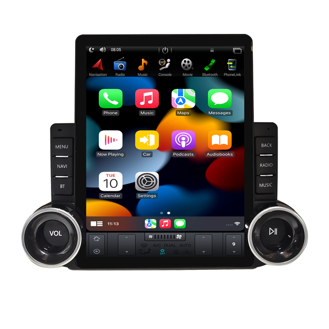 CUSP 9.7 Inch Android Car Head Unit Universal Car Radio with Built-in GPS DSP RGB Split Screen Wireless CarPlay & Android Auto