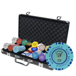 <span class=keywords><strong>Jetons</strong></span> de puce de Mahjong de Texas Hold'em support acrylique transparent plateau de puce couvert ensemble de puces de <span class=keywords><strong>Jack</strong></span> noir - Product Image 4