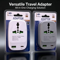Copper International Duvar Şarj Cihazı |   USB ve Type-C Girişli Evrensel Seyahat Adaptörü, Ev ve Seyahat İçin ABD İngiltere AB Priz Dönüştürücü