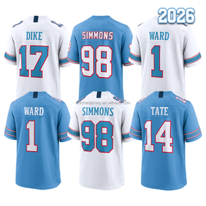 Maillot de football pour homme 2026 de haute qualité, cousu, tailles S-3XL, Cameron Ward, Jeffery Simmons, Carnell Tate, Chimere Dike - Product Image 1