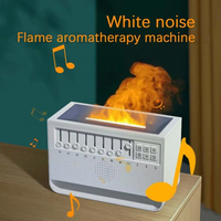 Diffuseur de bruit blanc à flamme simulée 3D, machine à mélanger 8 sons naturels, haut-parleur, humidificateur d'air ultrasonique pour la maison