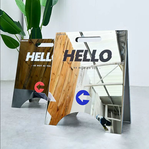 Panneau publicitaire personnalisé en forme de A, en acier inoxydable miroir, <span class=keywords><strong>double</strong></span> <span class=keywords><strong>face</strong></span>, pour publicité extérieure - Product Image 2