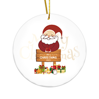 Ornement de Noël en céramique vierge pour sublimation, pendentif décoratif pour sapin, blanc, fabrication artisanale - Grande Vente