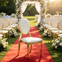 Chaise de mariage empilable en acier inoxydable blanc, moderne et écologique, pour hôtels, salles à manger, salons et extérieurs – Vente en gros