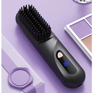 Spazzola per capelli elettrica portatile nuova <span class=keywords><strong>piastra</strong></span> in ceramica veloce Mini stile per viaggi e casa - Product Image 3