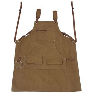 Db Long 16 Oz <b>Leather</b> Carpenter <b>Apron</b> Heavy Duty Canvas Tool <b>Apron</b> For Woodworking Fully Adjustable And Comfortable - Product Image 1