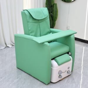 เก้าอี้ทำเล็บเท้าหนังสีเขียวทันสมัย อุปกรณ์ร้านทำเล็บ ดูแล<span class=keywords><strong>เท้า</strong></span> เก้าอี้ทำเล็บมือ เก้าอี้ทำเล็บเท้าสุดหรูพร้อมระบบนวด - Product Image 5